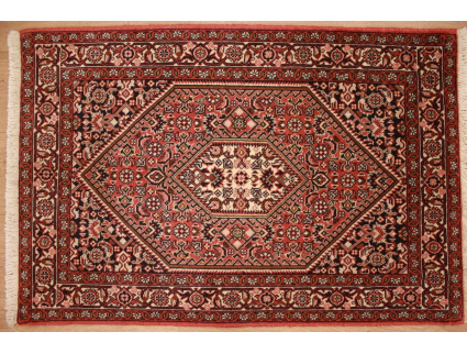 Perserteppich Bijar Hochflor Teppich mit Seide 106x70 cm