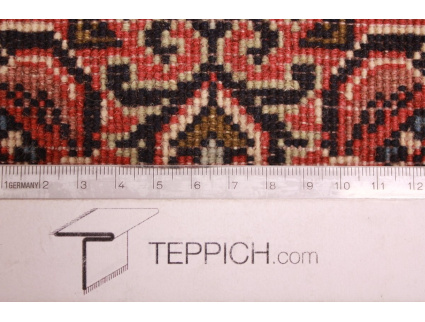 Perserteppich Bijar Hochflor Teppich mit Seide 106x70 cm