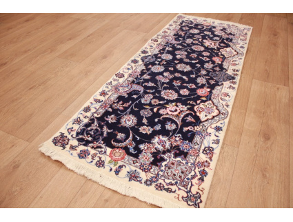 Fine Persian carpet Isfahan with silk 170x70 cm Runner