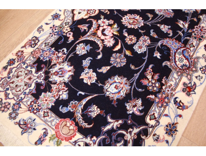 Fine Persian carpet Isfahan with silk 170x70 cm Runner