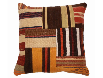 Oriental Kilim Pillow cushion natural colors & wool ca. 40x40 cm