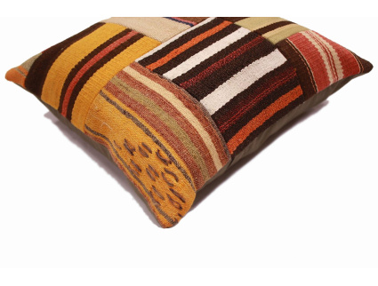 Oriental Kilim Pillow cushion natural colors & wool ca. 40x40 cm