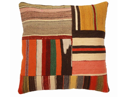 Oriental Kilim Pillow cushion natural colors & wool ca. 40x40 cm