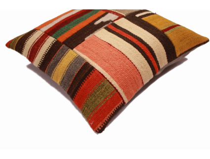 Oriental Kilim Pillow cushion natural colors & wool ca. 40x40 cm