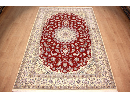 Persian carpet "Nain" 9La with Silk 303x200 cm