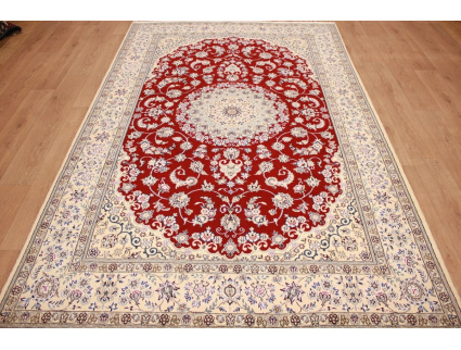 Persian carpet "Nain" 9La with Silk 303x200 cm