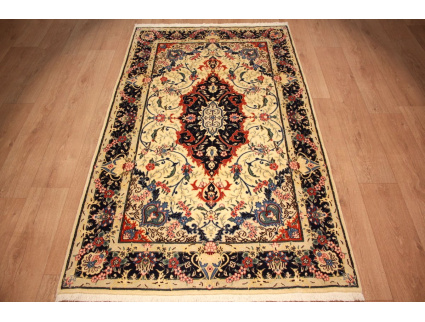 Persian carpet Yazd virgin wool 201x118 cm Beige