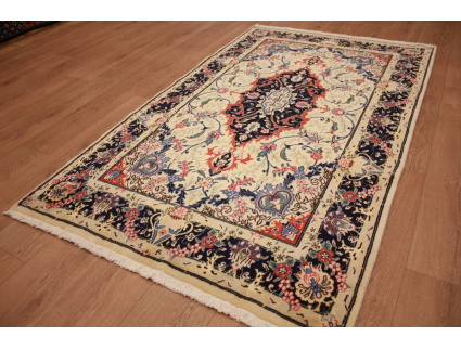 Persian carpet Yazd virgin wool 201x118 cm Beige