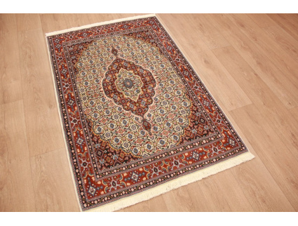 Persian carpet Moud with silk 144x97 cm Beige