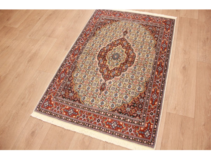 Persian carpet Moud with silk 144x97 cm Beige