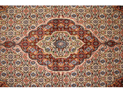 Persian carpet Moud with silk 144x97 cm Beige