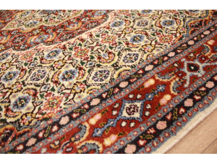 Persian carpet Moud with silk 144x97 cm Beige