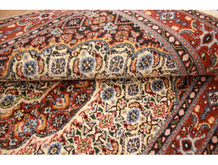 Persian carpet Moud with silk 144x97 cm Beige