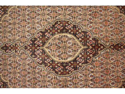 Persian carpet Moud with silk 194xx142 cm Beige