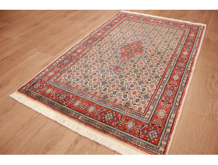 Persian carpet Moud with silk 145x95 cm Beige