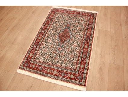 Persian carpet Moud with silk 145x95 cm Beige