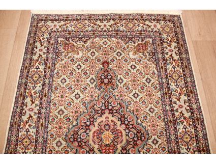 Persian carpet Moud with silk 143x93 cm Beige