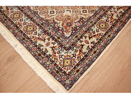 Persian carpet Moud with silk 143x93 cm Beige