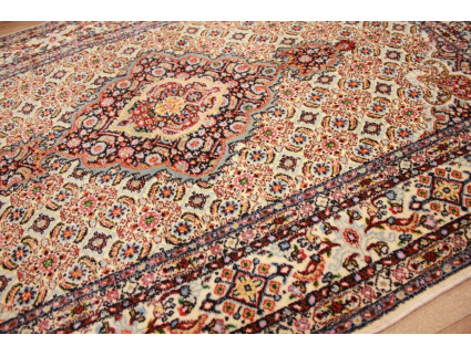 Persian carpet Moud with silk 143x93 cm Beige