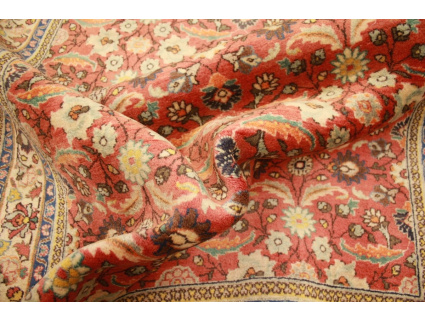 Fine Persian carpet Ghom Wool 212x123 cm Red