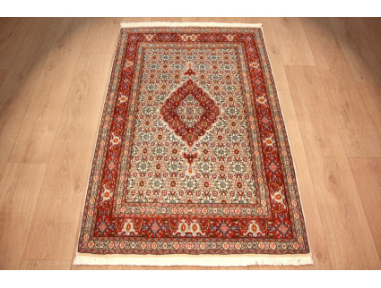 Persian carpet Moud with silk 143x92 cm Beige