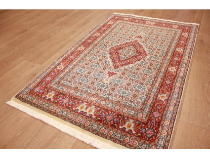 Persian carpet Moud with silk 143x92 cm Beige