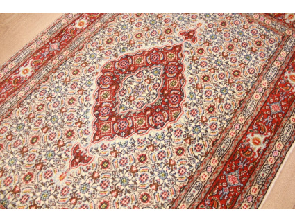 Persian carpet Moud with silk 143x92 cm Beige