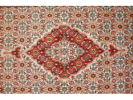 Persian carpet Moud with silk 143x92 cm Beige