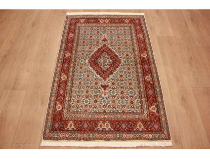 Persian carpet Moud with silk 143x92 cm Beige