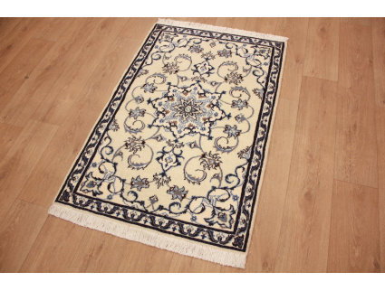 Persian carpet Nain 136x90 cm Beige