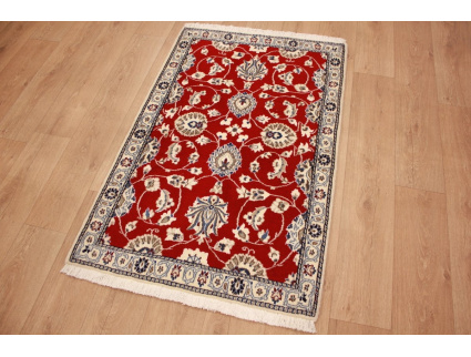 Persian carpet Nain 141x91 cm red