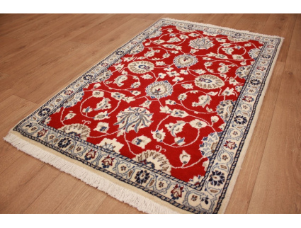 Persian carpet Nain 141x91 cm red