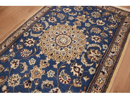 Persian carpet Nain Oriental carpet 130x87 cm Blau