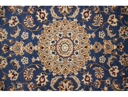 Persian carpet Nain Oriental carpet 130x87 cm Blau