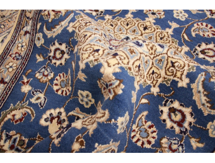 Persian carpet Nain Oriental carpet 130x87 cm Blau