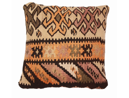 Oriental Kilim Pillow cushion natural colors & wool ca. 40x40 cm