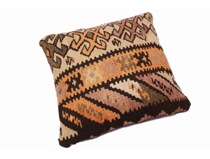 Oriental Kilim Pillow cushion natural colors & wool ca. 40x40 cm