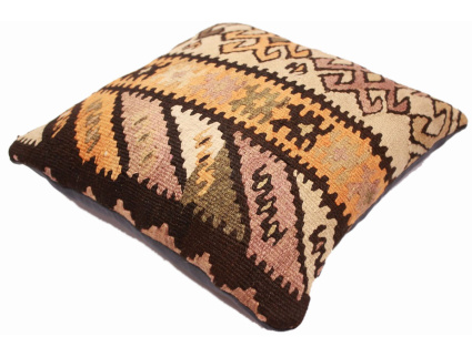 Oriental Kilim Pillow cushion natural colors & wool ca. 40x40 cm