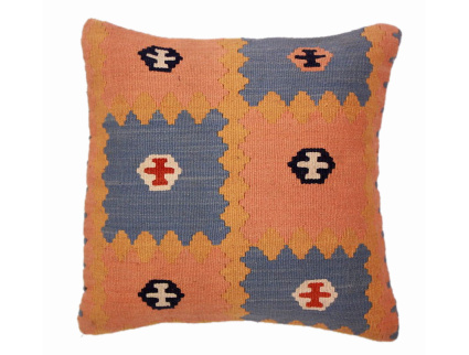 Oriental Kilim Pillow cushion natural colors & wool ca. 40x40 cm