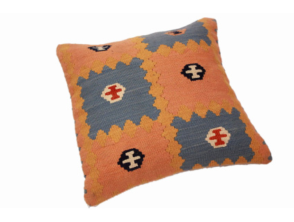 Oriental Kilim Pillow cushion natural colors & wool ca. 40x40 cm