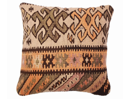 Oriental Kilim Pillow cushion natural colors & wool ca. 40x40 cm