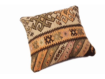 Oriental Kilim Pillow cushion natural colors & wool ca. 40x40 cm