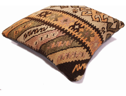 Oriental Kilim Pillow cushion natural colors & wool ca. 40x40 cm