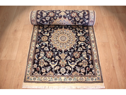 Persian carpet Nain 9la Runner with Silk 396x86 cm