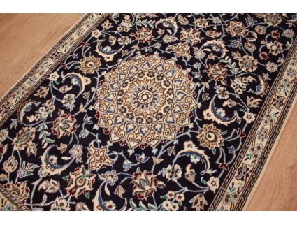 Persian carpet Nain 9la Runner with Silk 396x86 cm