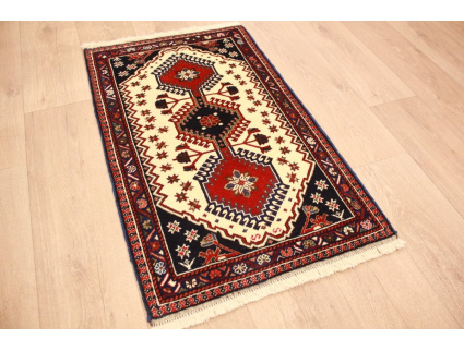 Perserteppich Yalameh Nomadenteppich 96x59 cm Beige