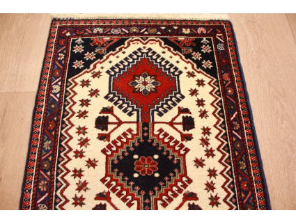 Perserteppich Yalameh Nomadenteppich 96x59 cm Beige