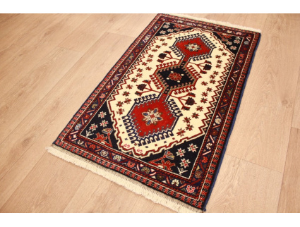 Persian carpet  Yalameh pure wool 96x59 cm Beige