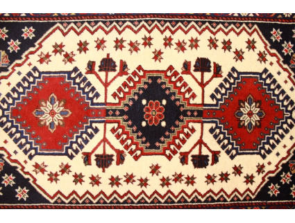 Perserteppich Yalameh Nomadenteppich 96x59 cm Beige