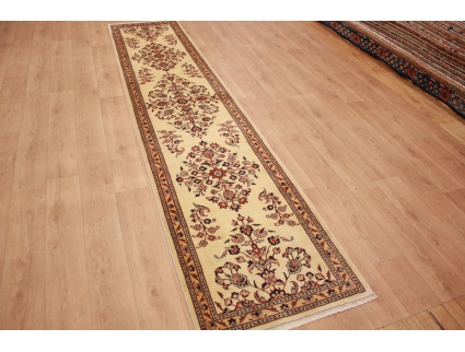 Perserteppich Sarough Läufer 414x87 cm Beige